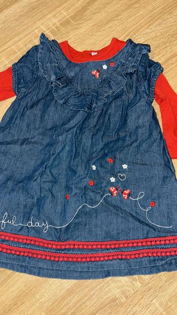 Super vêtements tunique 6M robe bébé t-shirt + robe 100% coton