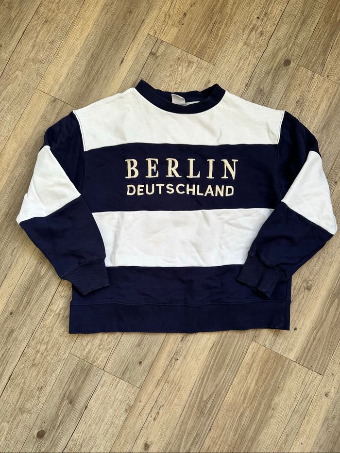 Sweat pull rayé bleu Berlin Zara 11/12 ans garçon - photo numéro 2