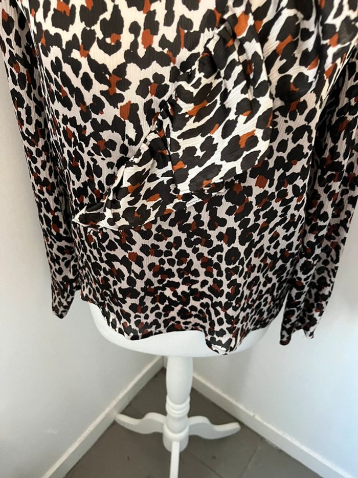 Blouse motif léopard mango M - photo numéro 2