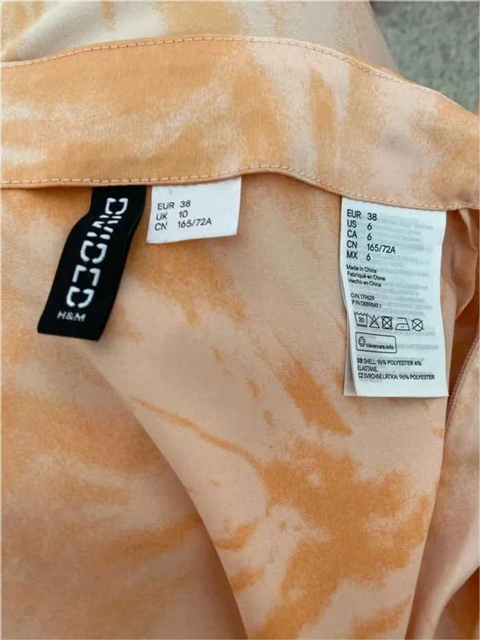 Jupe portefeuille tie & dye orange H&M - photo numéro 6