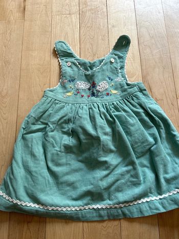 Robe en velours brodée 1 ans