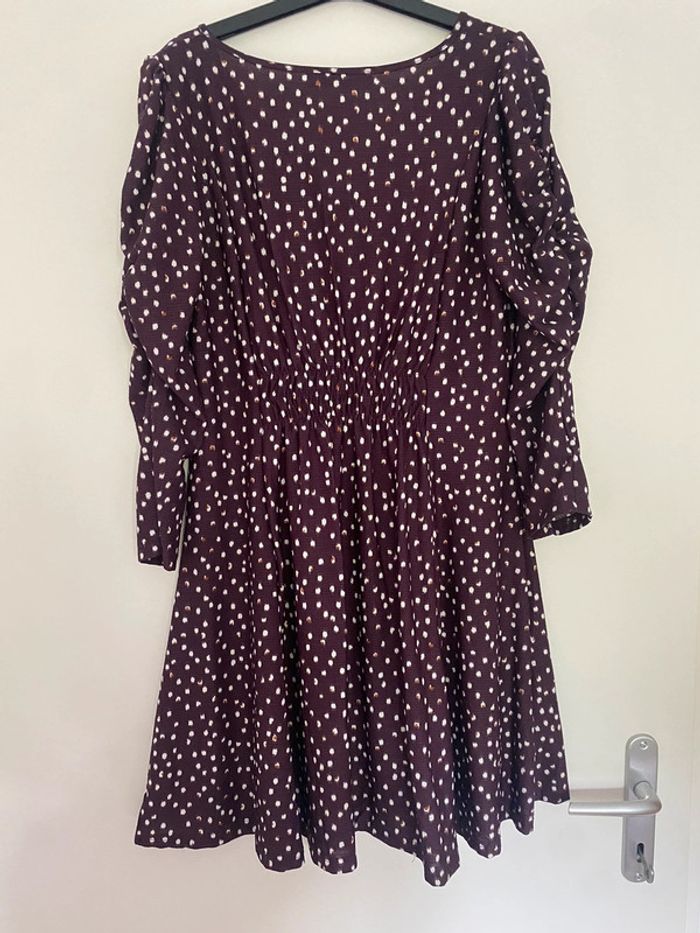 Robe violette à poids blancs Promod - photo numéro 4