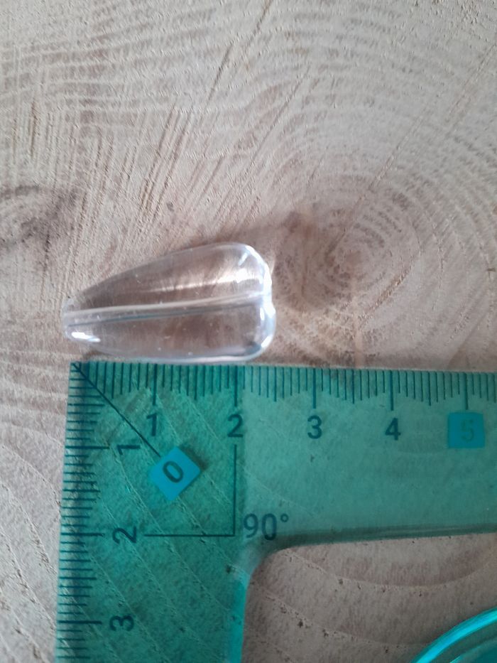 Lot de 50 grosses perles en verre gouttes transparente. - photo numéro 4