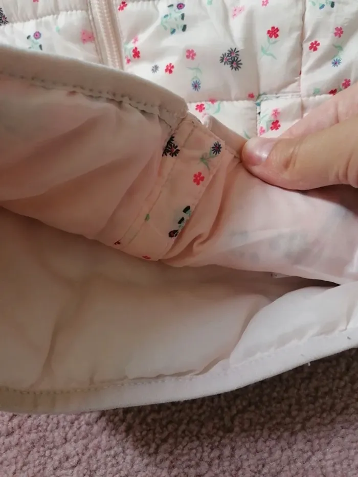 Doudoune printemps mi saison parka veste matelassé fleuries - photo numéro 7