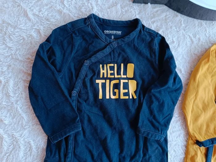 Lot de 2 pyjamas léger été Garçon 6 mois Tigre hello Tiger explorer Orchestra 100% coton - photo numéro 4