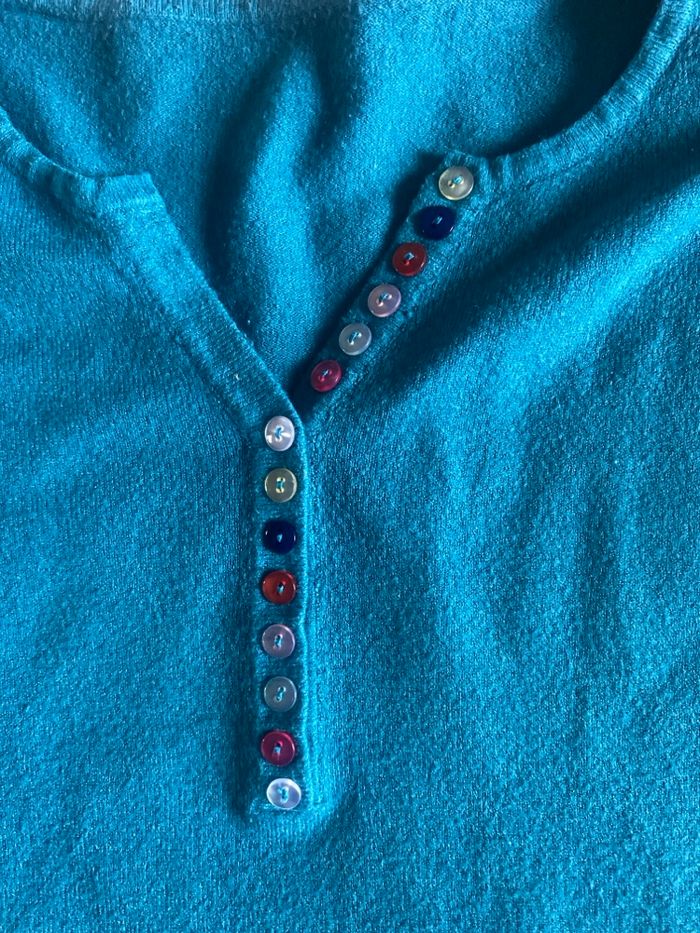 Pull bleu canard - photo numéro 3