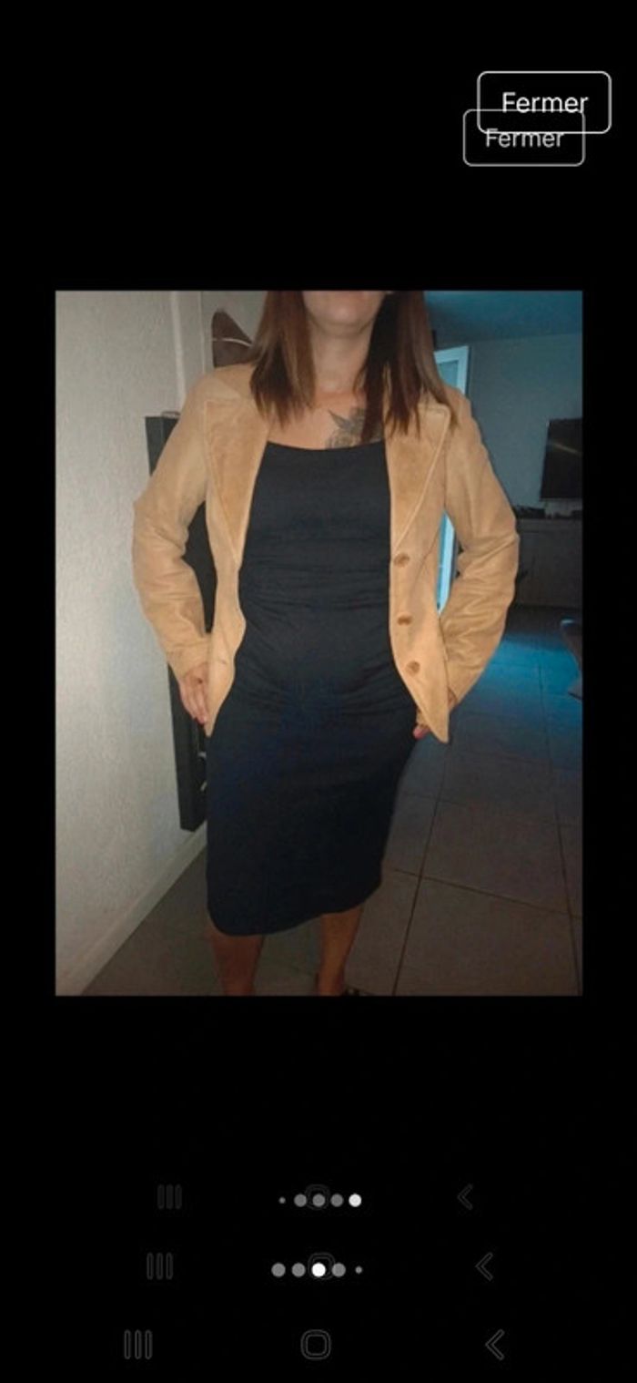 Blazer beige similicuir Vero Moda - photo numéro 7