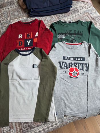 Lot t-shirts manches longues garçon 10 ans