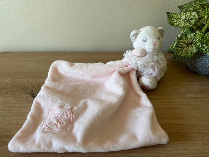 Doudou ours rose perle mouchoir kaloo - photo numéro 3