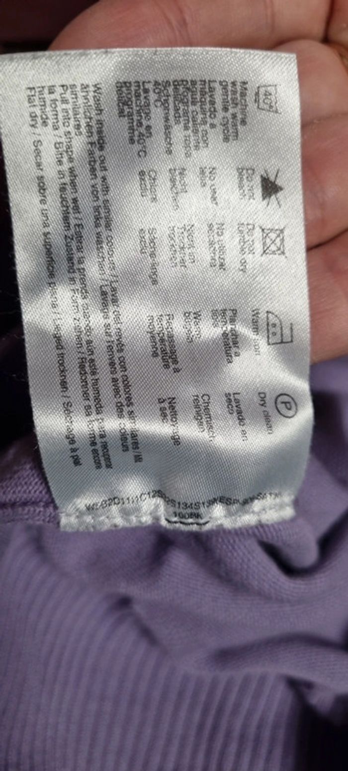 Pull col v lila M EDC - photo numéro 7
