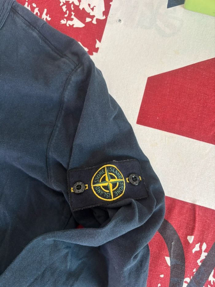 Sweat col en V Stone Island taille S bleu marine - photo numéro 3
