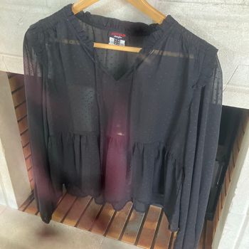 Blouse noir plumetis