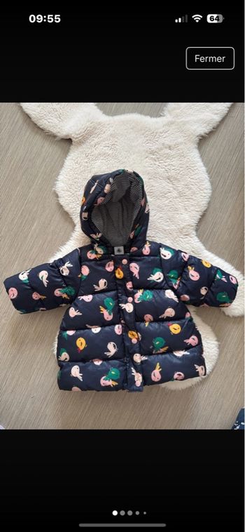 Doudoune petit bateau 6 mois quasiment pas porté