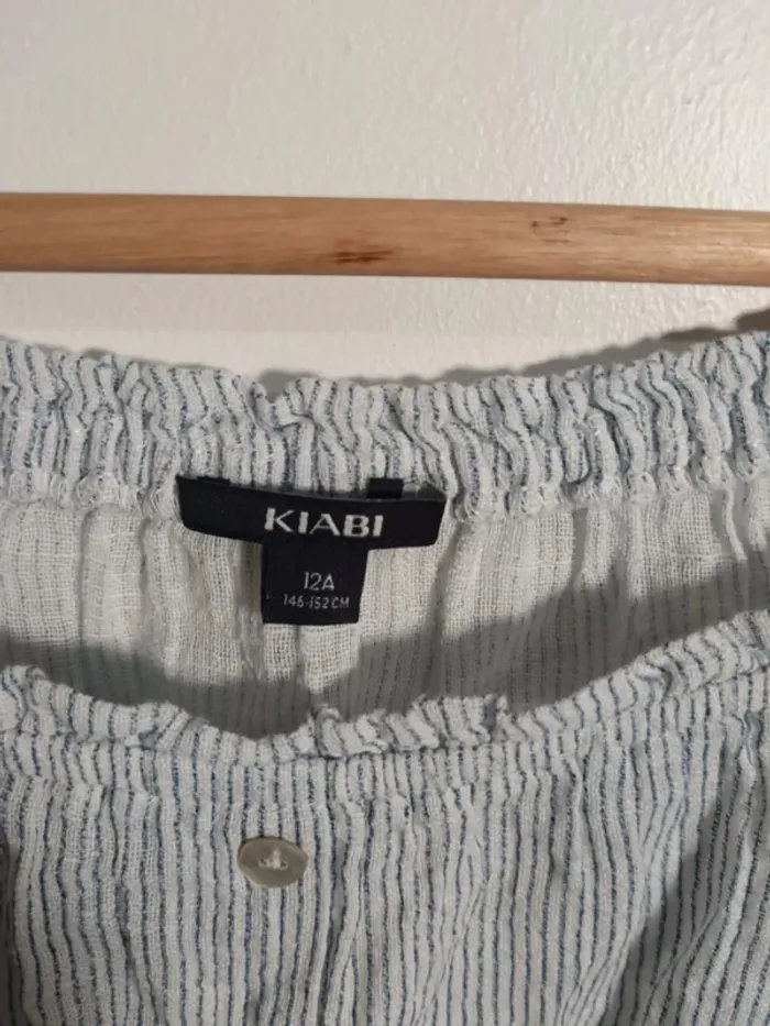 C10 blouse rayé blanc kiabi 12 ans - photo numéro 3