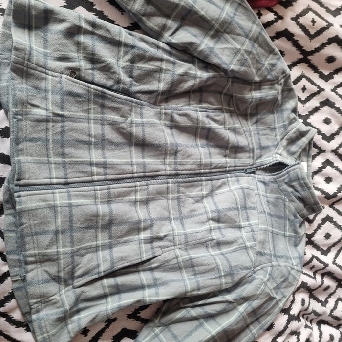 Veste polaire 2xl Décathlon bleu a carreaux - photo numéro 2
