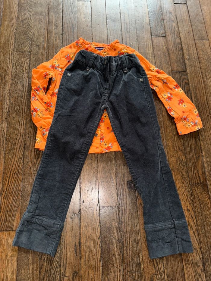 Chemise et pantalon velour sergent major 4 ans - photo numéro 3