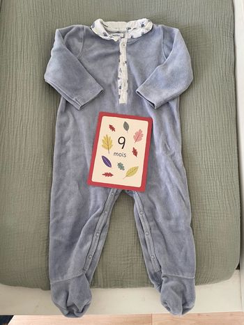 Pyjama velours 9 mois bout’chou