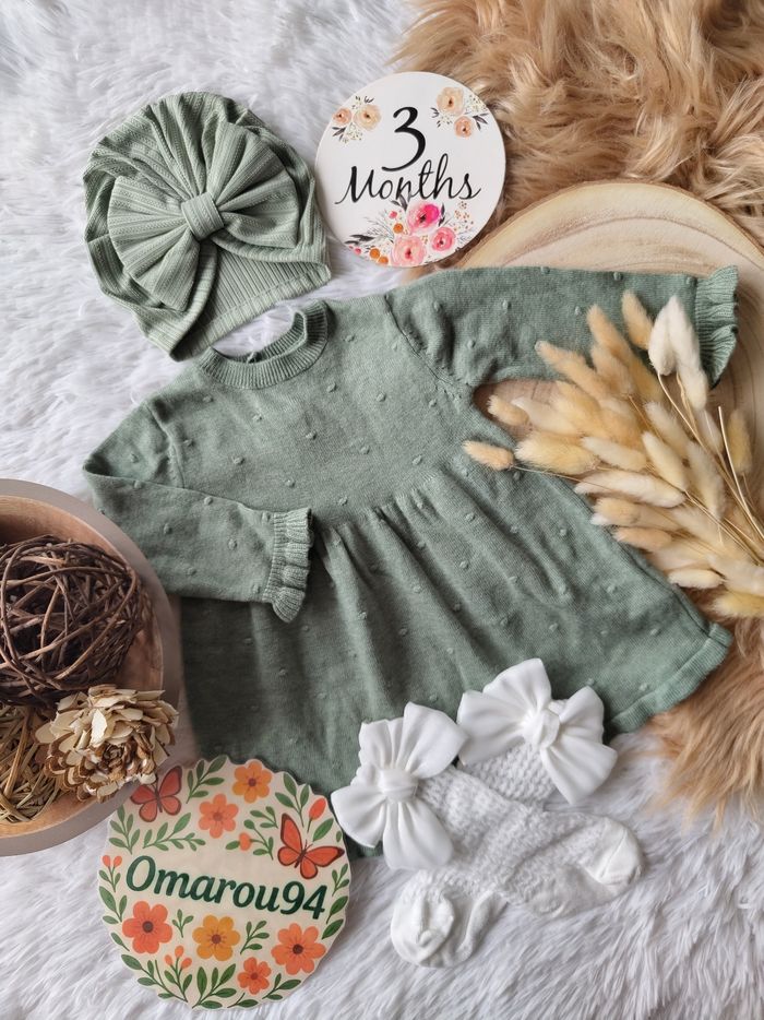Ensemble complet 3 pièces Primark fille 3 mois 🎀