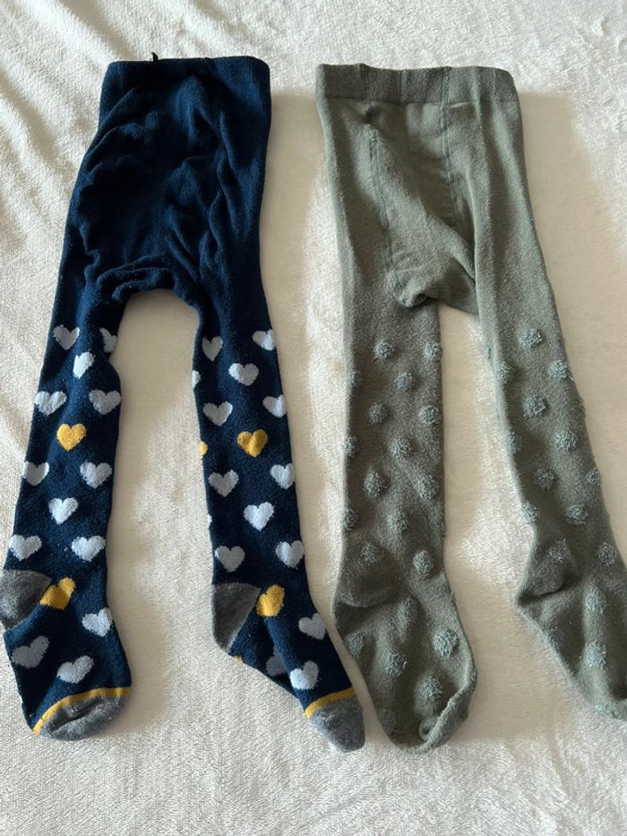 Lot de 2 bas collants hiver taille 92-98 - photo numéro 2