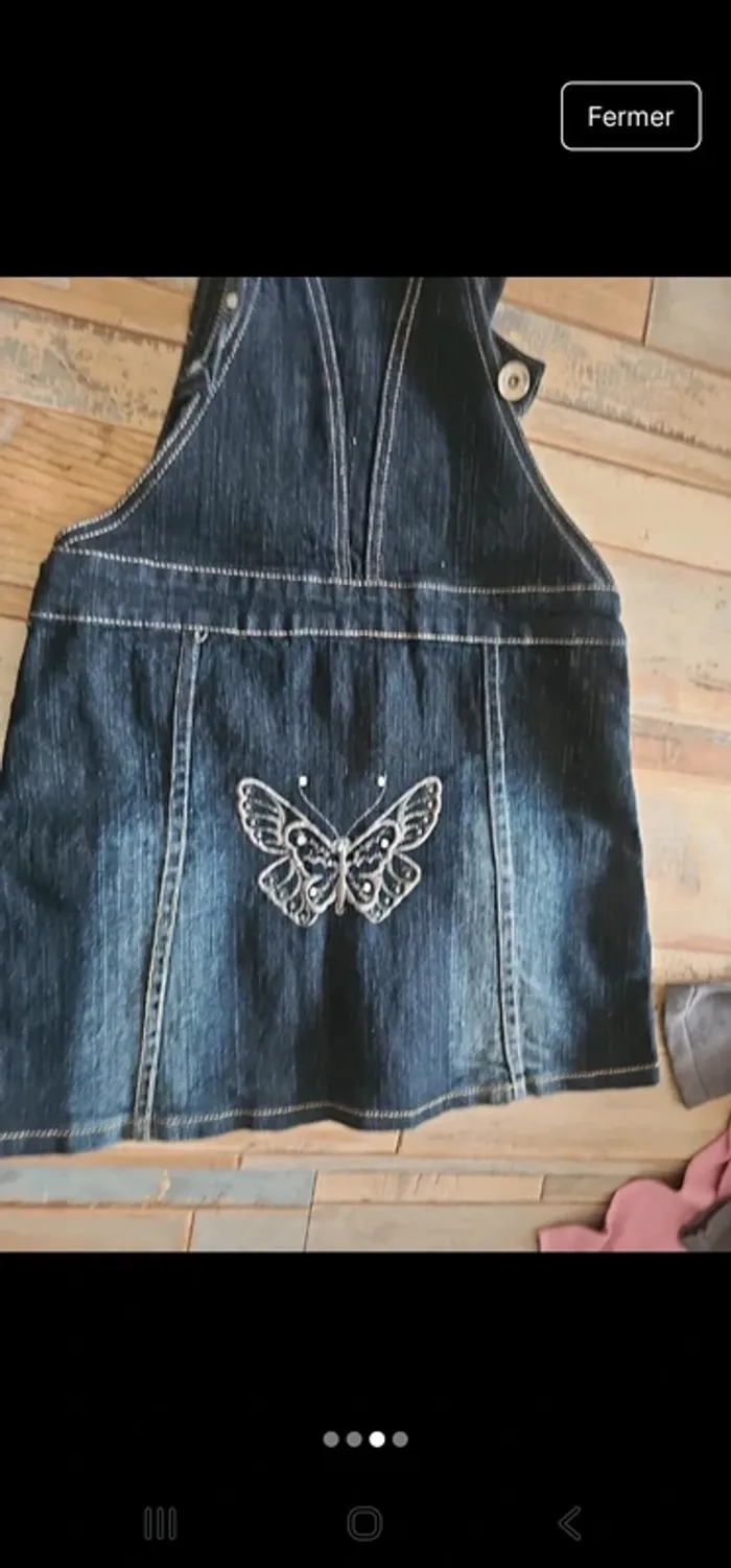 Ensemble Robe en jean fille + veste en jean  Taille 8 ans marque sans marque - photo numéro 7