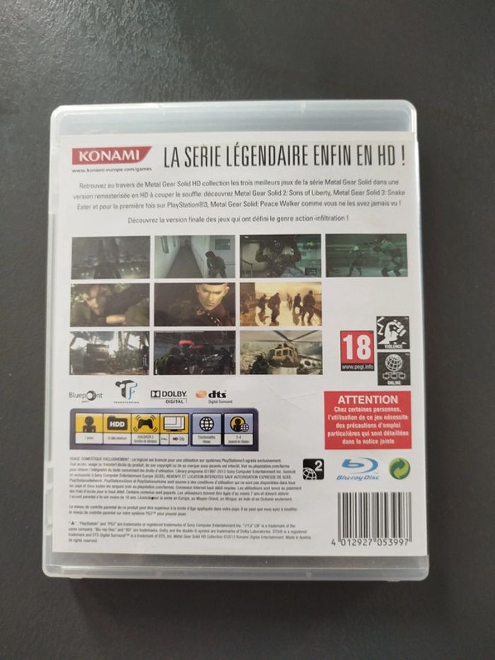 Métal gear solid hd collection ps3 - photo numéro 2