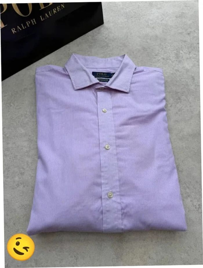 Chemise Ralph Lauren manches longues Taille XXXL rose Homme Men CHE128