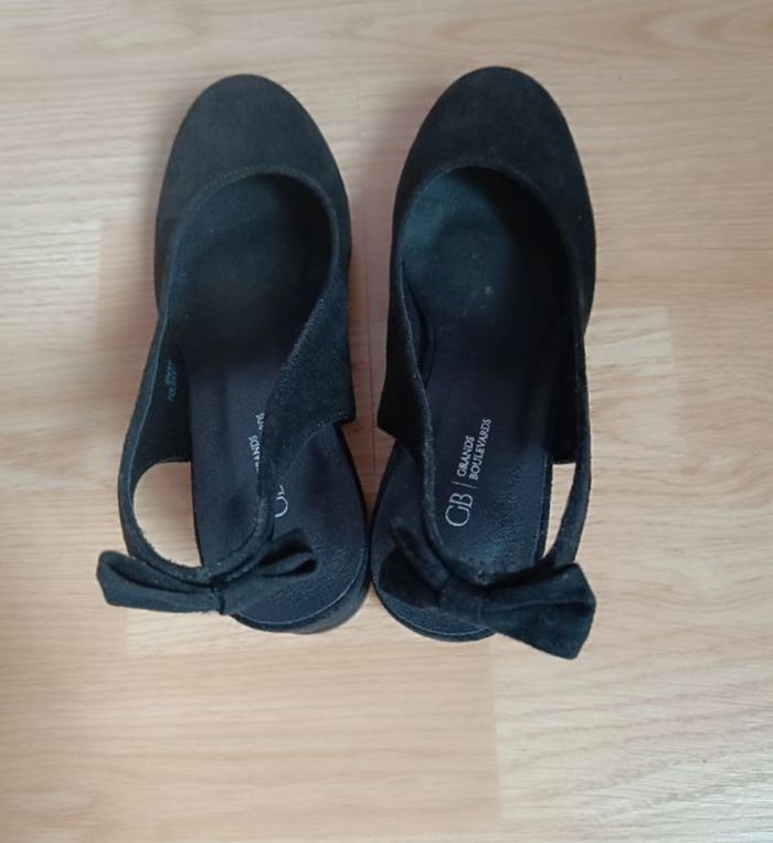 Ballerines noires daim GB p.37 neuves - photo numéro 5