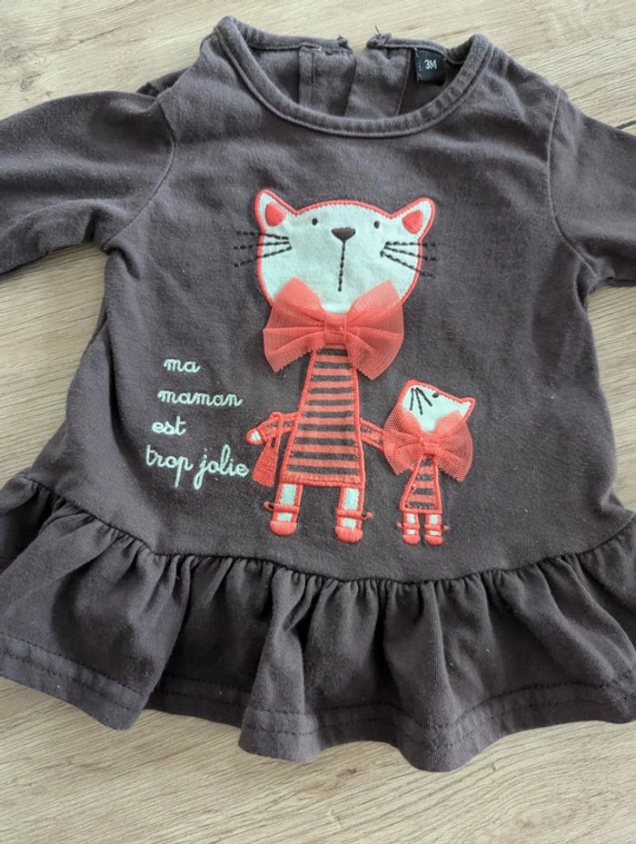 Petite robe manches longues 3 mois - photo numéro 2