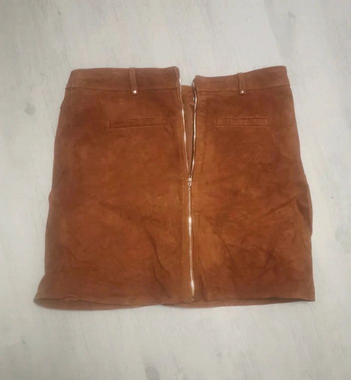Jupe camaïeu matière enduite taille 40