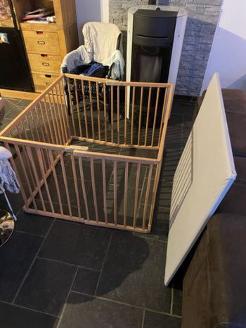 Parc bébé en bois pliant 3 niveaux