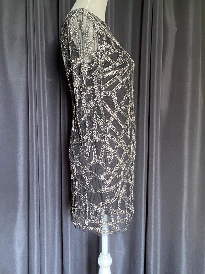 Robe à sequin noire et argentée Mango - photo numéro 3