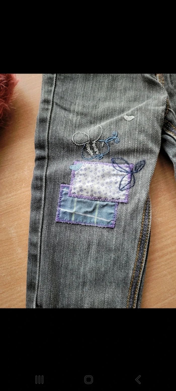 2 pantalons jeans chauds doublés 18 mois - photo numéro 8