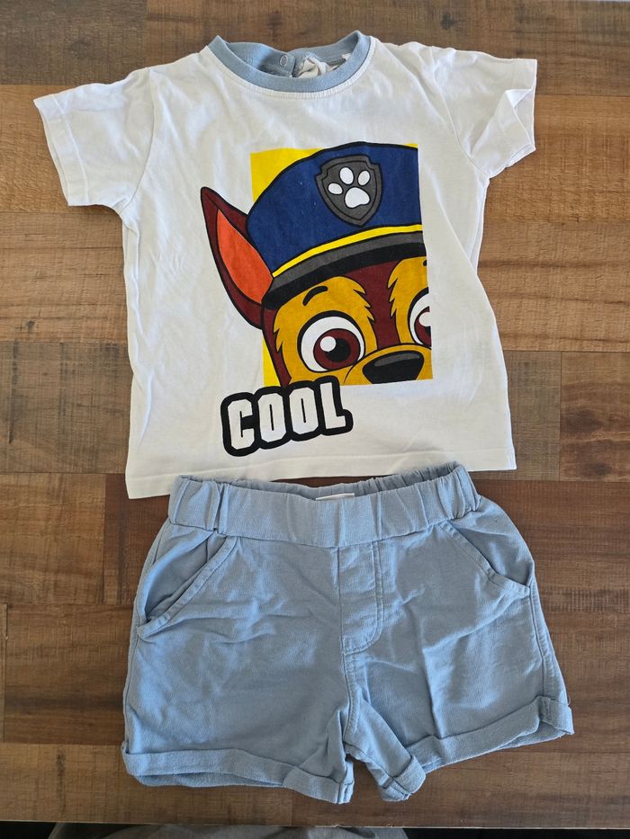 Ensemble t-shirt et short Pat Patrouille