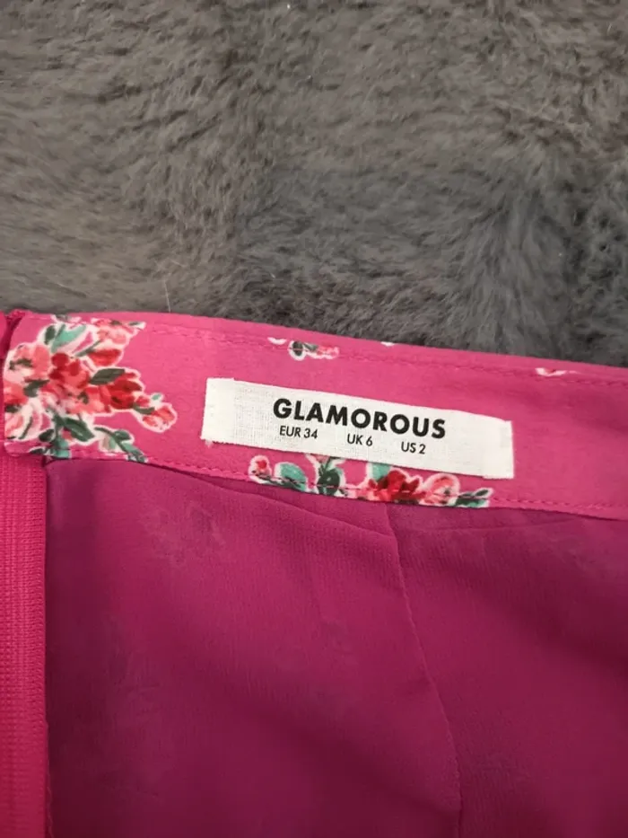 Jupe rose fleuri glamorous - Taille S 36 - photo numéro 6