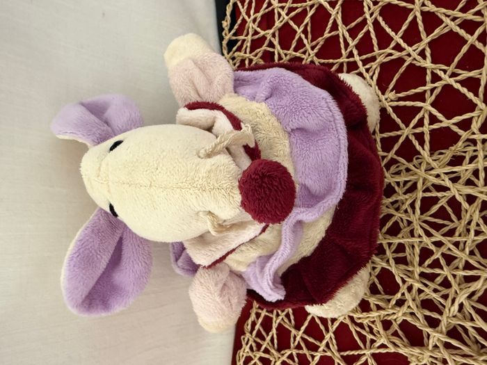 Doudou Boule BabyNat Souris. beige violette Bordeaux - photo numéro 5