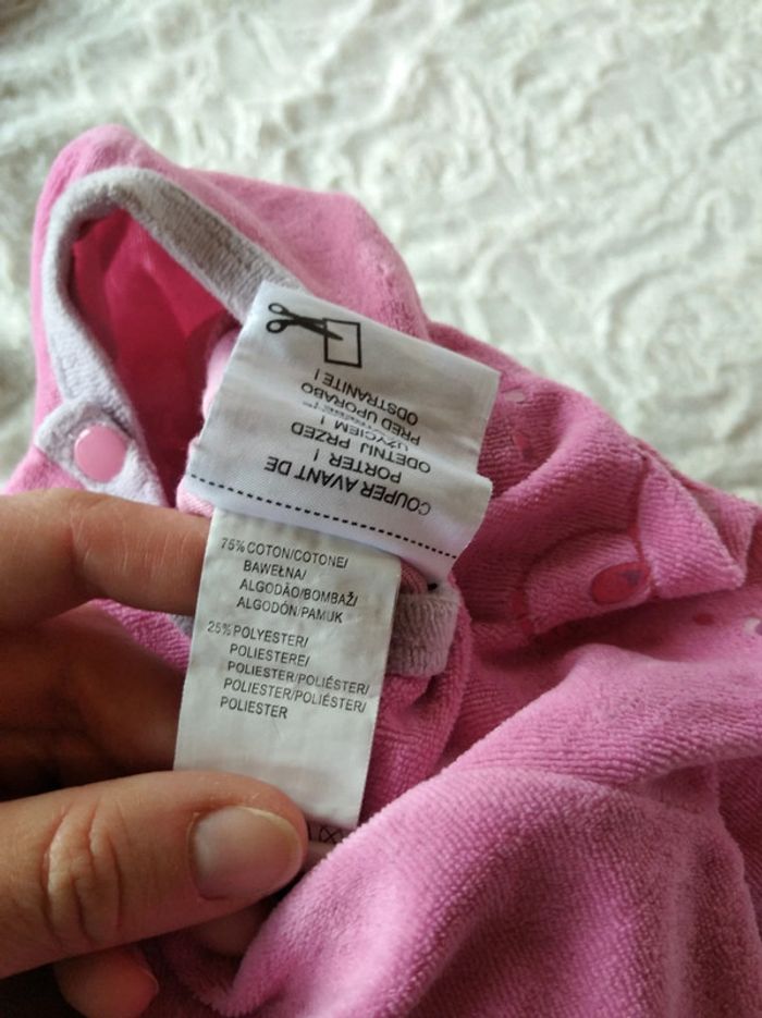 Pyjama grenouillère velours Fille 3 mois Sourinette de lune jolie Tissaia - photo numéro 9