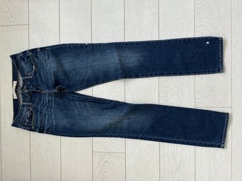 Jean slim Abercrombie & Fitch bleu marine et effet blanc d'un coté