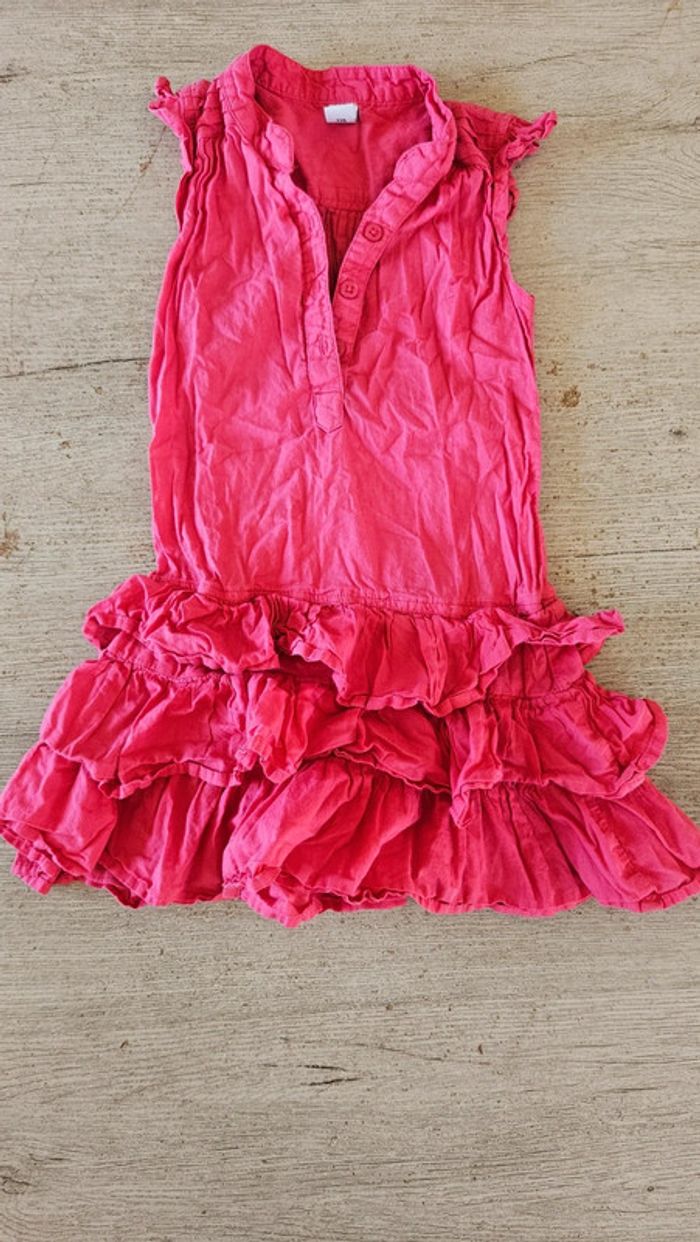 Robe rose légère, sans manche avec volants, Pebble Stone, 5 ans - photo numéro 3