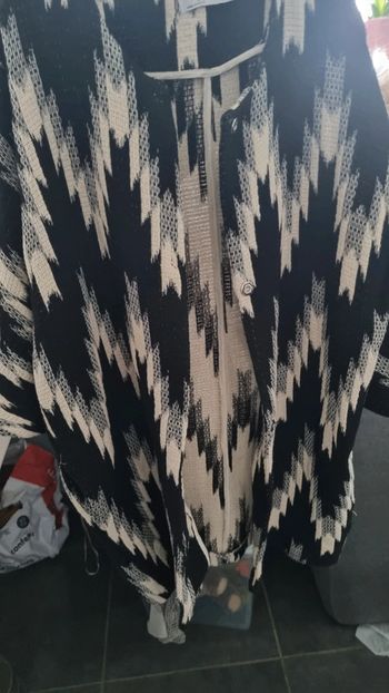 Manteau noir / blanc / gris coton manche 3/4  taille 44 46