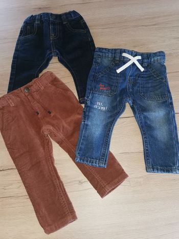 Lot pantalons garçon 6 mois Gémo 