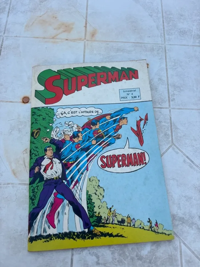 đ Superman N°4 1974 Ădition française SagĂ©dition) Vintage Rare !