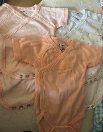 Lot de 3 body kiabi 0 mois 