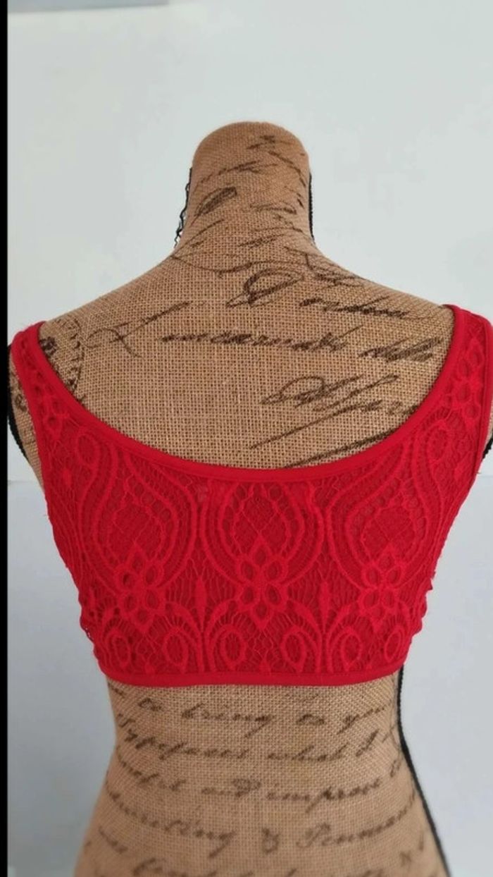 Petit haut rouge femme taille s/m - photo numéro 4