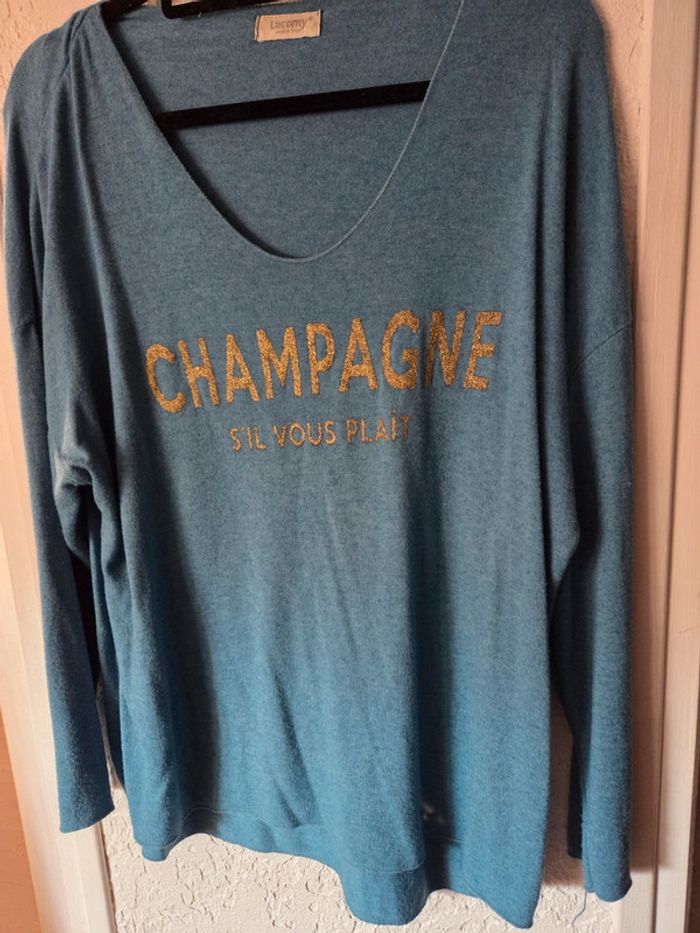 Pull leger coton  champagne s il vous plait