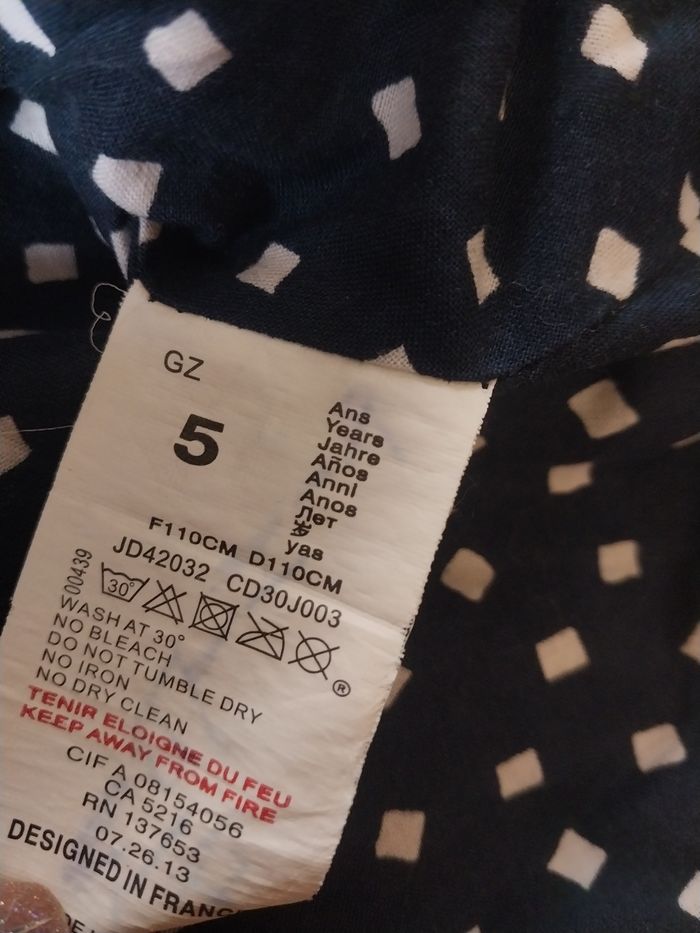 Trench fille Jean Bourget 5 ans – coton & lin bleu marine - photo numéro 4