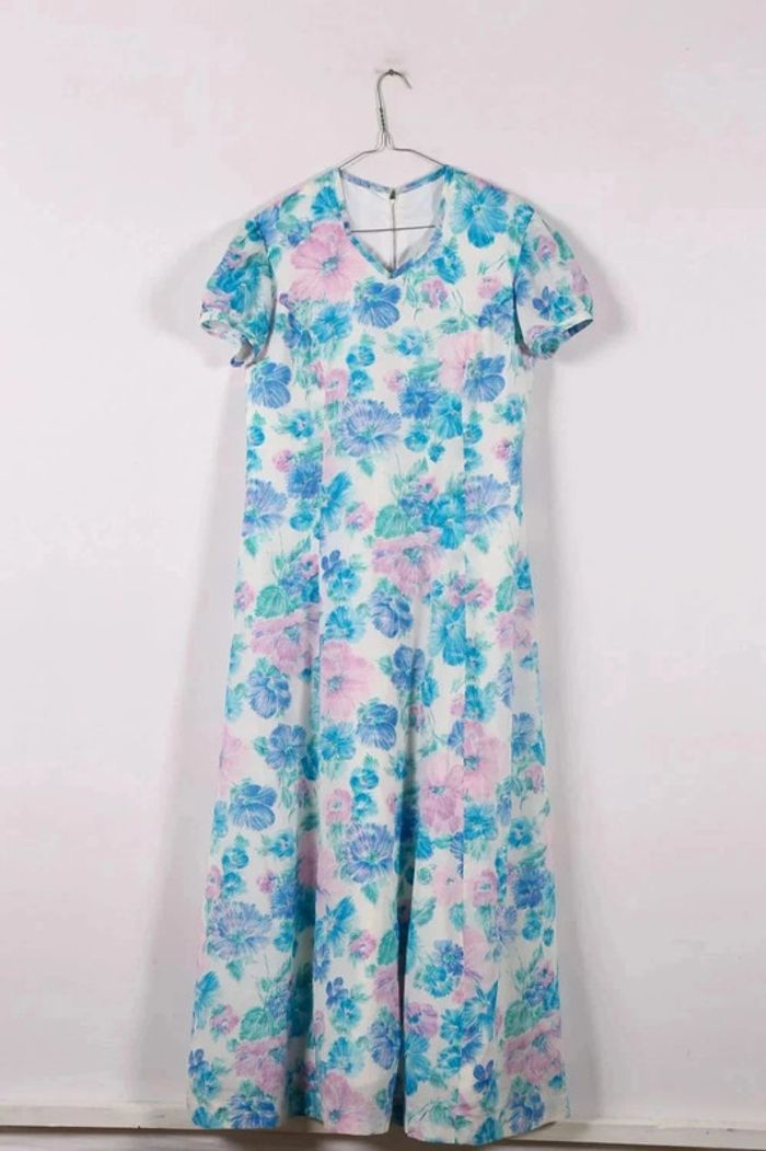 "Adorable robe maxi vintage 70's motif fleurs (#240516 - photo numéro 6