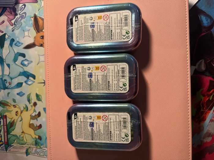 Lots de 3 mini tin 8.5 Pokémon évolution prismatique - photo numéro 2