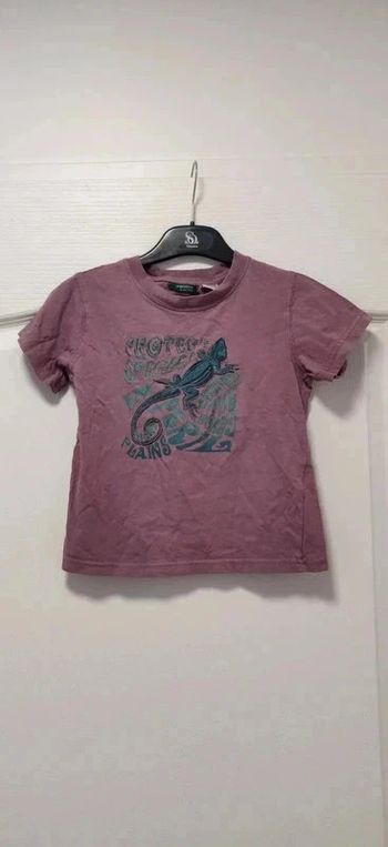 T-shirt mc violet lézard La Redoute 6 ans
