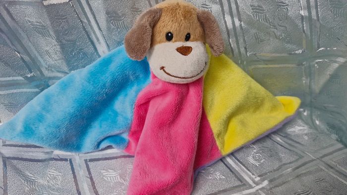 Doudou  plat  chien multicolore - photo numéro 2
