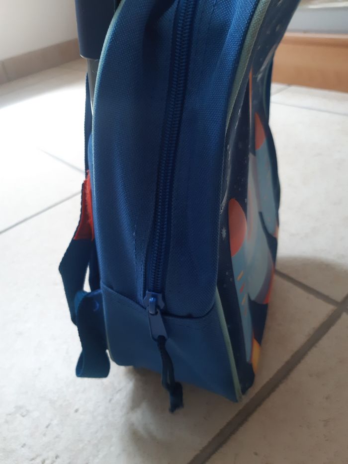 Sacs à dos maternelle à roulettes fusée bleue - photo numéro 6